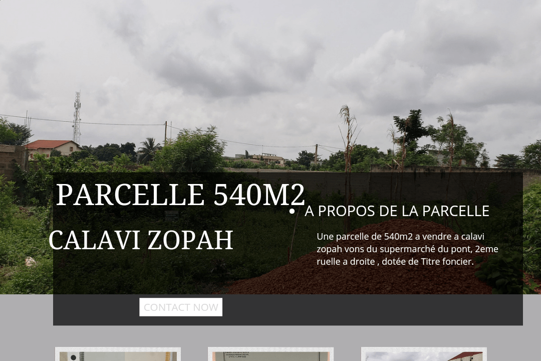 parcelle a vendre a calavi zopah..