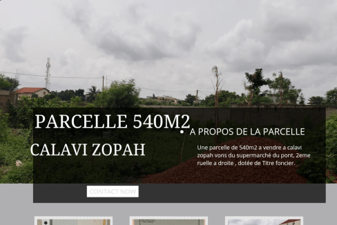 parcelle a vendre a calavi zopah