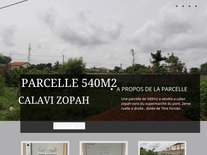 parcelle a vendre a calavi zopah