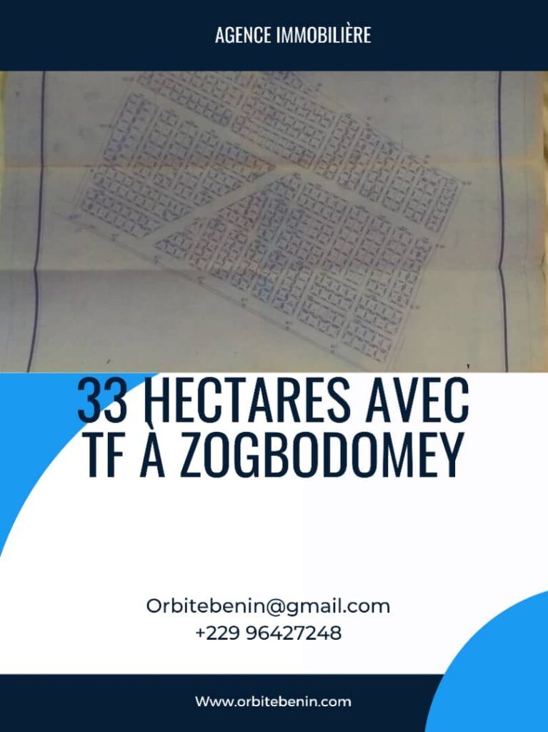 33 hectares avec TF a zogbodomey