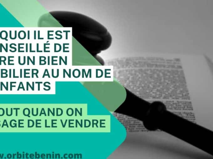 Il Est Deconseille de Mettre un Bien au Nom de Ses Enfants