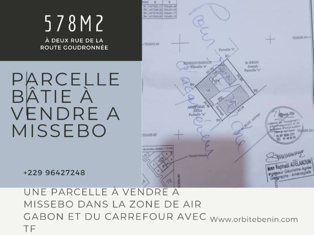 Parcelle bâtie avec TF a missebo