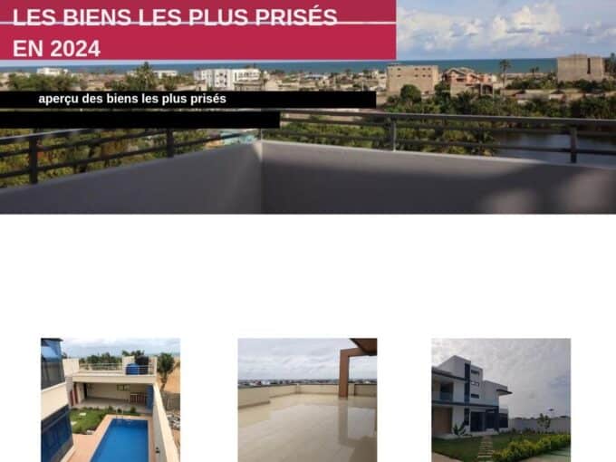 Immobilier de Luxe a Cotonou Les Biens les Plus Prises