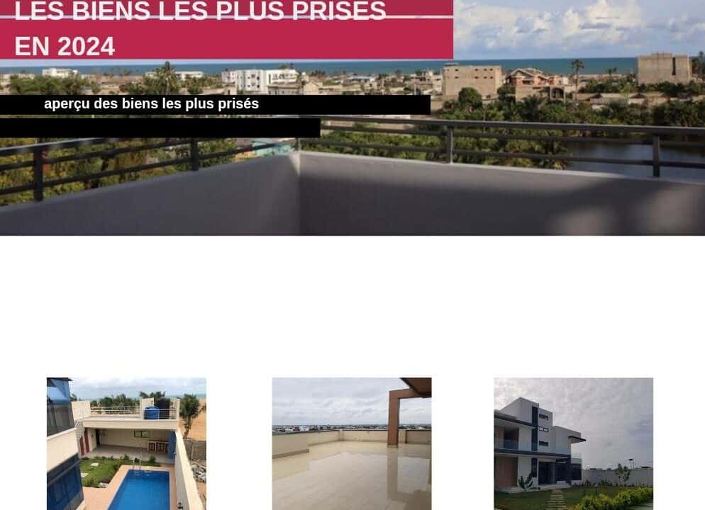 Immobilier de Luxe a Cotonou Les Biens les Plus Prises