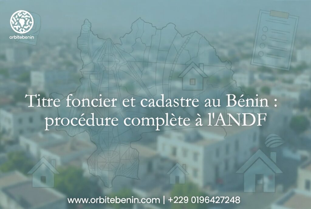 TF et cadastre au Bénin : procédure à l’ANDF 3 TF et cadastre au Bénin : procédure à l’ANDF